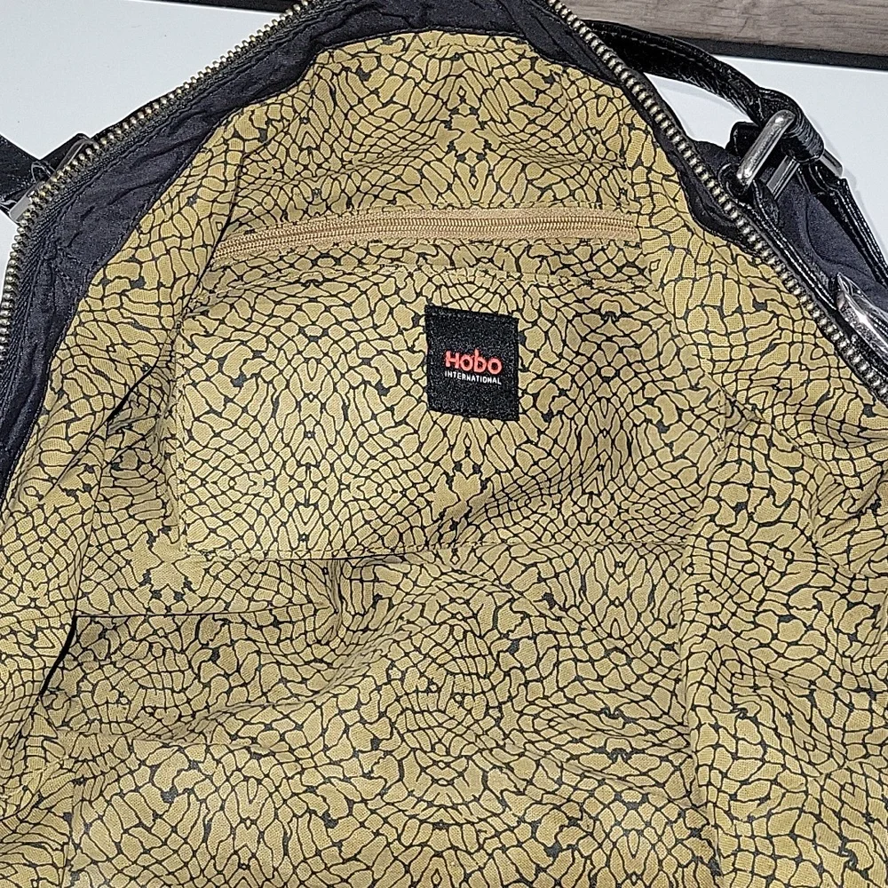 Hobo International Black Nylon /Leather Shoulder Bag